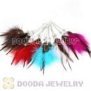 120 Pair Per Bag Multi Coloured Cheap Long Feather Earrings Wholesale