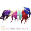 120 Pair Per Bag Multi Coloured Cheap Long Feather Earrings Wholesale