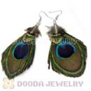 120 Pair Per Bag Multi Coloured Cheap Long Peacock Feather Earrings Wholesale