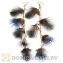 120 Pair Per Bag Multi Coloured Cheap Long Feather Earrings Wholesale