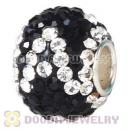 10X13 Alphabet Charms A Bead With 130pcs Austrian Crystal 925 Silver Core