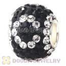 10X13 Alphabet Charms C Bead With 130pcs Austrian Crystal 925 Silver Core