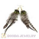 120 Pair Per Bag Multi Coloured Cheap Long Feather Earrings Wholesale