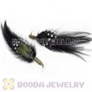 120 Pair Per Bag Multi Coloured Cheap Long Feather Earrings Wholesale