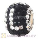 10X13 Alphabet Charms L Bead With 130pcs Austrian Crystal 925 Silver Core