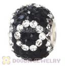 10X13 Alphabet Charms O Bead With 130pcs Austrian Crystal 925 Silver Core