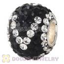 10X13 Alphabet Charms V Bead With 130pcs Austrian Crystal 925 Silver Core