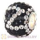 10X13 Alphabet Charms Z Bead With 130pcs Austrian Crystal 925 Silver Core