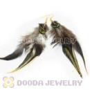 120 Pair Per Bag Multi Coloured Cheap Long Feather Earrings Wholesale