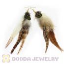 120 Pair Per Bag Multi Coloured Cheap Long Feather Earrings Wholesale