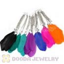 120 Pair Per Bag Multi Coloured Cheap Long Feather Earrings Wholesale