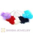 120 Pair Per Bag Multi Coloured Cheap Long Feather Earrings Wholesale