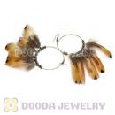 120 Pair Per Bag Multi Coloured Cheap Long Feather Earrings Wholesale