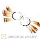 120 Pair Per Bag Multi Coloured Cheap Long Feather Earrings Wholesale