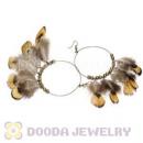 120 Pair Per Bag Multi Coloured Cheap Long Feather Earrings Wholesale