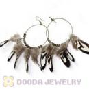 120 Pair Per Bag Multi Coloured Cheap Long Feather Earrings Wholesale