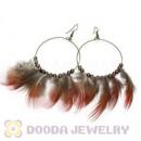 120 Pair Per Bag Multi Coloured Cheap Long Feather Earrings Wholesale