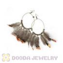 120 Pair Per Bag Multi Coloured Cheap Long Feather Earrings Wholesale