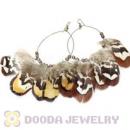 120 Pair Per Bag Multi Coloured Cheap Long Feather Earrings Wholesale