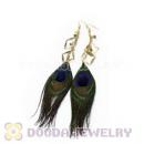 120 Pair Per Bag Multi Coloured Cheap Long Peacock Feather Earrings Wholesale