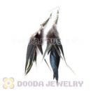 120 Pair Per Bag Multi Coloured Cheap Long Feather Earrings Wholesale
