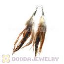 120 Pair Per Bag Multi Coloured Cheap Long Feather Earrings Wholesale