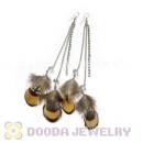 120 Pair Per Bag Multi Coloured Cheap Long Feather Earrings Wholesale