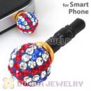 10mm Czech Crystal Union Jack Ball Cute Plugy Earphone Jack Accessory