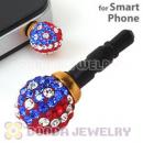 10mm Czech Crystal Flag Of USA Ball Cute Plugy Earphone Jack Accessory