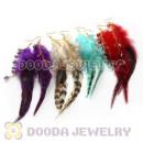 120 Pair Per Bag Multi Coloured Cheap Long Feather Earrings Wholesale