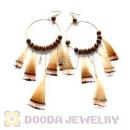 120 Pair Per Bag Multi Coloured Cheap Long Feather Earrings Wholesale