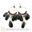 120 Pair Per Bag Multi Coloured Cheap Long Feather Earrings Wholesale