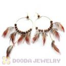 120 Pair Per Bag Multi Coloured Cheap Long Feather Earrings Wholesale