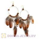 120 Pair Per Bag Multi Coloured Cheap Long Feather Earrings Wholesale
