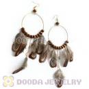 120 Pair Per Bag Multi Coloured Cheap Long Feather Earrings Wholesale