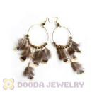 120 Pair Per Bag Multi Coloured Cheap Long Feather Earrings Wholesale