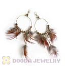120 Pair Per Bag Multi Coloured Cheap Long Feather Earrings Wholesale