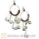 120 Pair Per Bag Multi Coloured Cheap Long Feather Earrings Wholesale