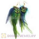 120 Pair Per Bag Multi Coloured Cheap Long Feather Earrings Wholesale