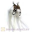 120 Pair Per Bag Multi Coloured Cheap Long Feather Earrings Wholesale