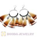 120 Pair Per Bag Multi Coloured Cheap Long Feather Earrings Wholesale