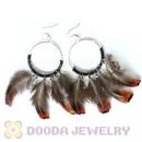 120 Pair Per Bag Multi Coloured Cheap Long Feather Earrings Wholesale