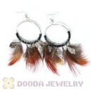 120 Pair Per Bag Multi Coloured Cheap Long Feather Earrings Wholesale