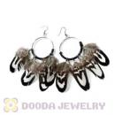 120 Pair Per Bag Multi Coloured Cheap Long Feather Earrings Wholesale