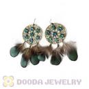 120 Pair Per Bag Multi Coloured Cheap Long Feather Earrings Wholesale