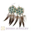 120 Pair Per Bag Multi Coloured Cheap Long Feather Earrings Wholesale
