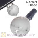 Wholesale iPhone Earphone Jack Plug With White Turquoise Bead