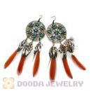 120 Pair Per Bag Multi Coloured Cheap Long Feather Earrings Wholesale