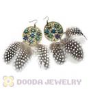 120 Pair Per Bag Multi Coloured Cheap Long Feather Earrings Wholesale