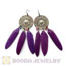 120 Pair Per Bag Multi Coloured Cheap Long Feather Earrings Wholesale